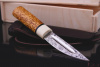 Северный нож малый кованая 95х18. Рукоять карельская береза.